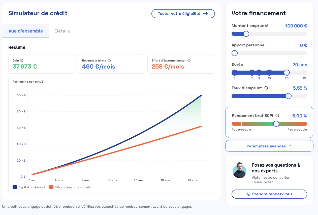 Simulateur louv invest